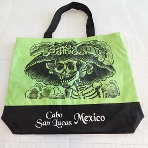 CABO TOTE / Day of the Dead Large tote with zipper